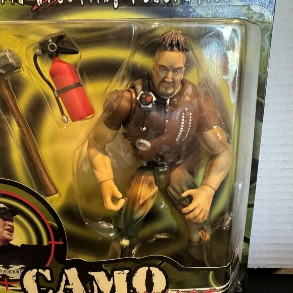 VTG 1999 WWF WWE Road Dogg Jesse James Camo Carnage Jakks Wrestling Figure MOC - Picture 2 of 7